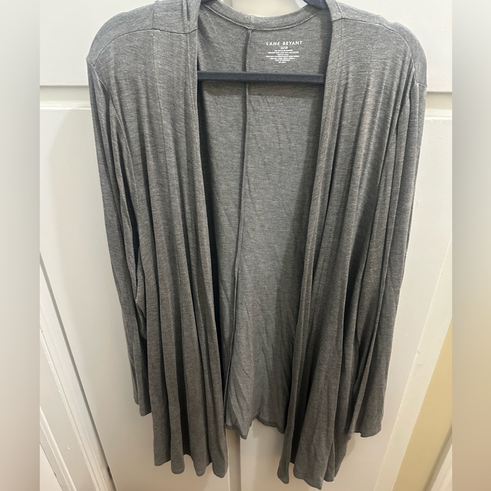 NWOT Lane Bryant gray drape over piece, sz 26/28